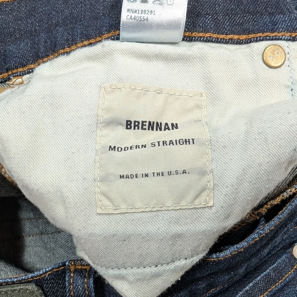 Baldwin Jeans Mens 29x28 Blue Indigo Brennan Modern Straight Kansas City USA